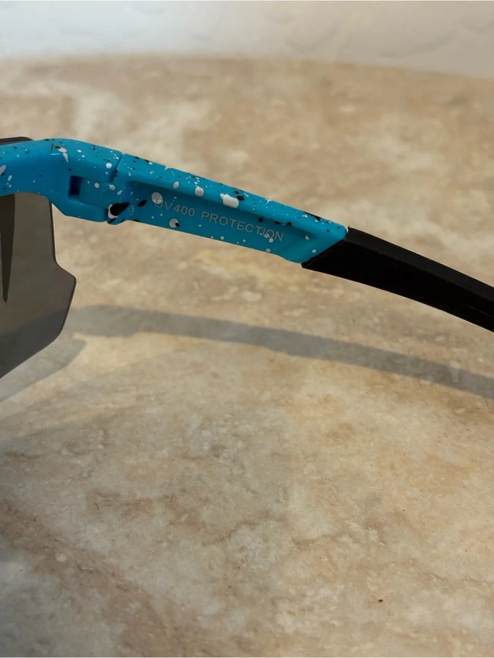 Pit Viper Men’s Blue Speckle Shield Sunglasses - Mirrored Lens